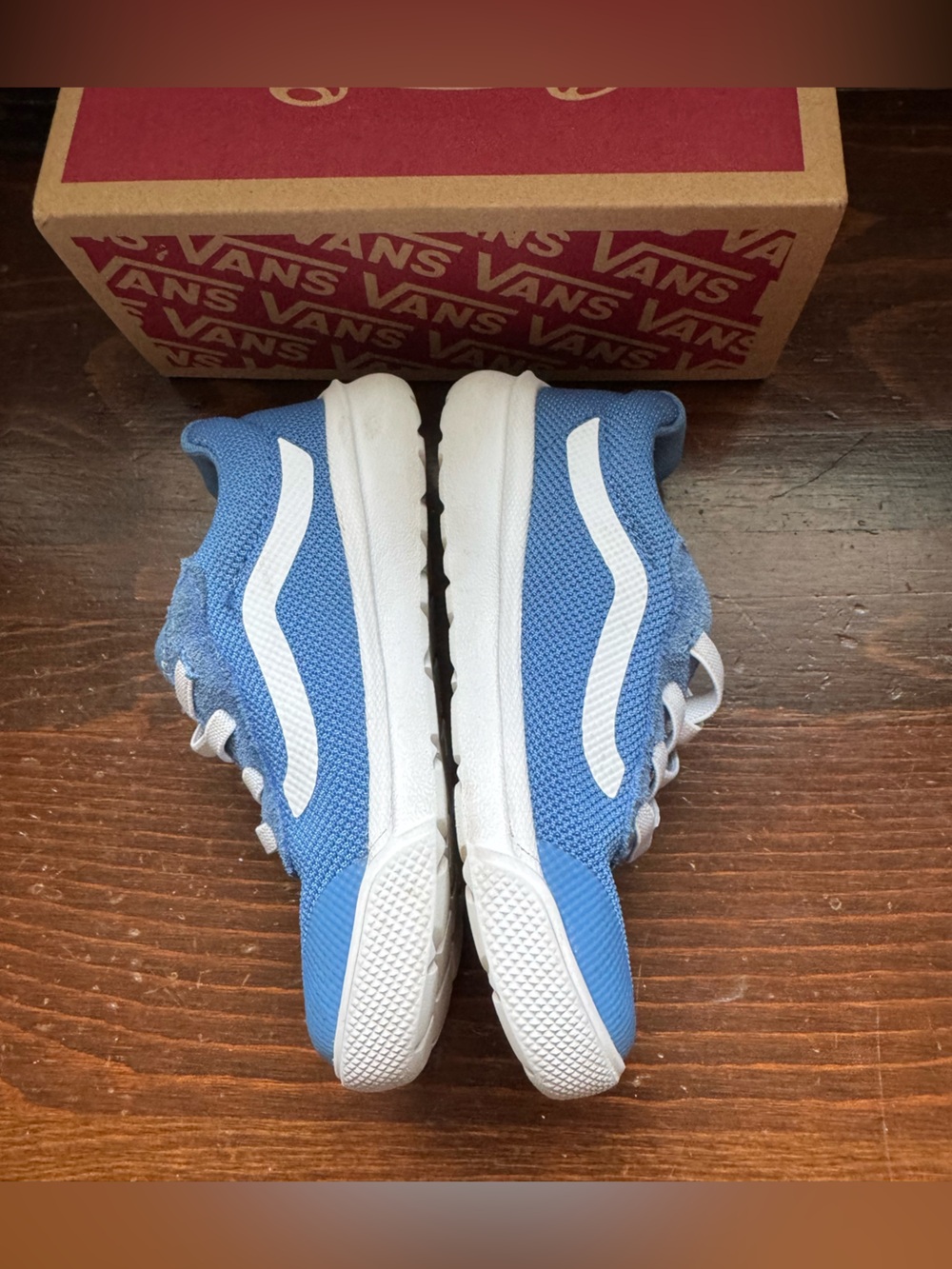 Vans Blue Sneakers with White Stripe Toddler 9.5